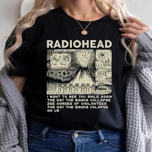 I Want To See You Smile Again T-Shirt Retro Radiohead Rock Band Unisex T-Shirt
